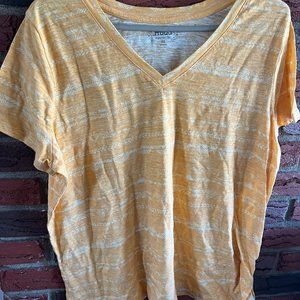 Mudd, XXL, Yellow and White, Short Sleeve Tee Shirt